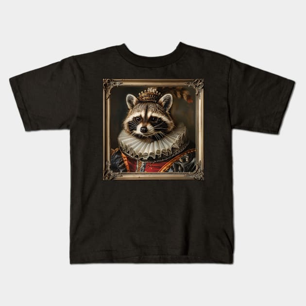 Renaissance Raccoon Kids T-Shirt by Vlaa